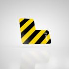 Znak podłogowy, naklejka - oznacznik do pól odkładczych - kształt `L` pełny